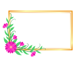 Floral Background with Frame Illustration png