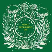 World Environment Day Greetings Illustration vector