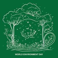 World Environment Day Greetings Illustration vector