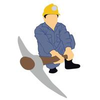 Mining industry workers ,good for graphic design resources. vector