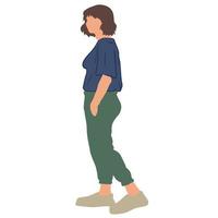 casual estilo adolescente femenino, bueno para gráfico diseño recursos. vector