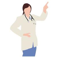 pose of a female doctor ,good for graphic design resources. vector