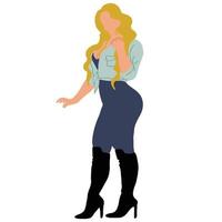 hermosa mujer pose, bueno para gráfico diseño recursos. vector