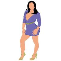 Beautiful woman pose, good for graphic design resources. vector