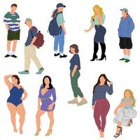 People activity flat graphic sets, good for graphic design resources. vector