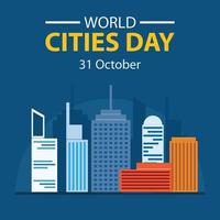 ilustración vector gráfico de metropolitano ciudad con Departamento edificios, Perfecto para internacional día, mundo ciudades día, celebrar, saludo tarjeta, etc.