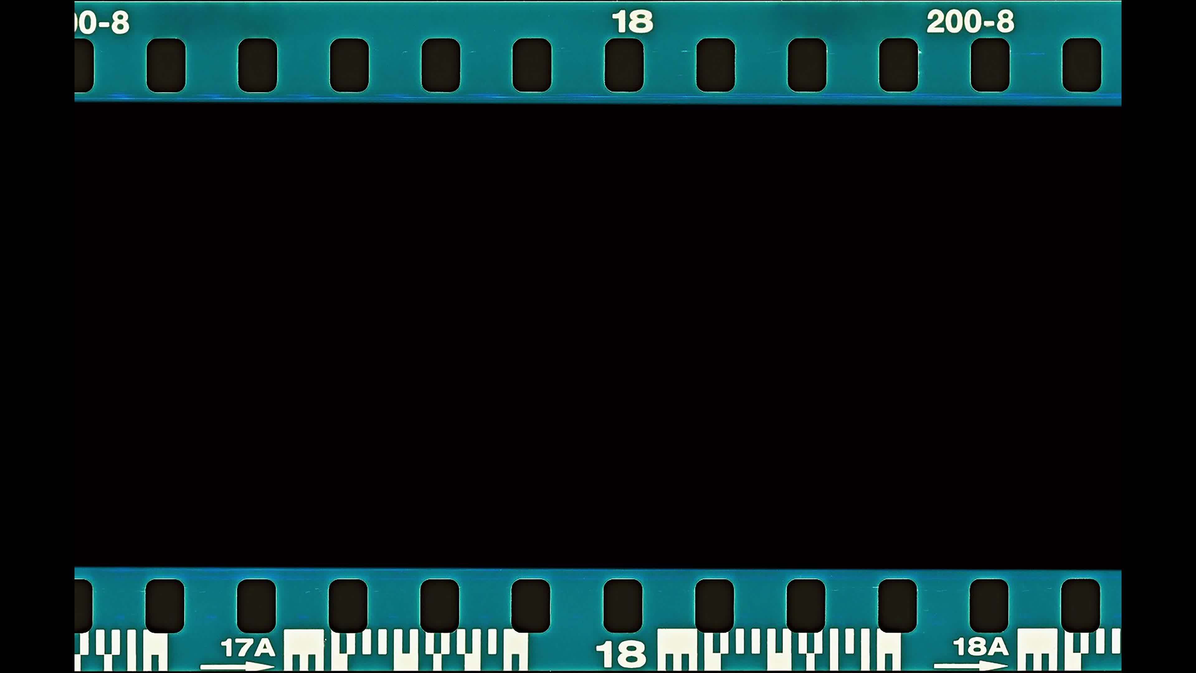 Blank old film strip frame background. Retro films border with numbers