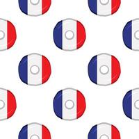 Pattern cookie with flag country France in tasty biscuit vector