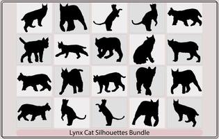 vector abstract lynx cat head logo,Wild cats collection vector silhouette,Vector silhouette of the Lynx