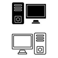 Computer  icon vector. pc illustration sign. device symbol. Laptop logo. vector