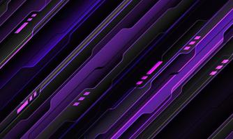 Abstract purple grey black cyber slash geometric layer overlap design modern futuristic technology background vector