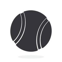 Silhouette of tennis ball vector