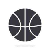 silueta de baloncesto pelota vector