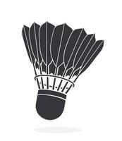 Silhouette of shuttlecock for badminton from bird feathers vector