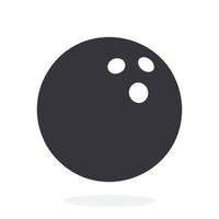 Silhouette of bowling ball vector