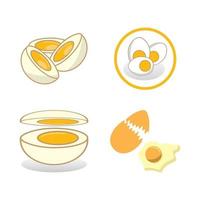 pollo huevos logo icono y símbolo vector