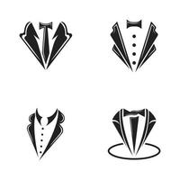 Classic tie icon and suit fashion men vector