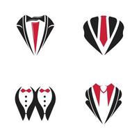 Classic tie icon and suit fashion men vector