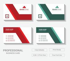 Modern Business Card Template Design for your Company vector