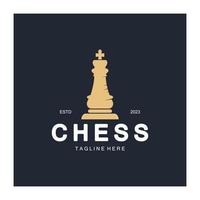 Chess strategy game logo with horse, king, pawn, minister and rook. Logo for chess tournament, chess team, chess championship, chess game application. vector