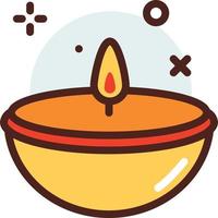 bowl candle Illustration Vector