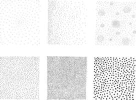 A set of textures with dots. Different versions of the background with dots. Hand drawing vector