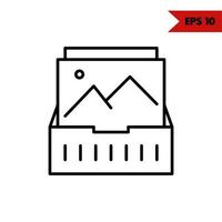 picture in display line icon vector