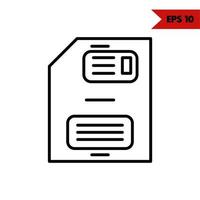 memory card line icon vector