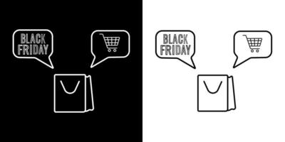 Shopping bags with black friday notifications vector