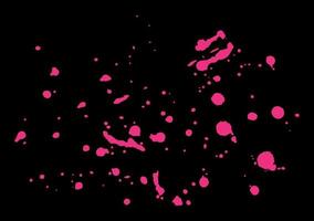 Abstract splashes of crimson color on a black background vector