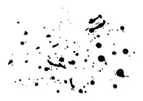 Abstract splashes of black color on a white background vector