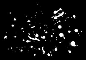 Abstract splashes of white color on a black background vector