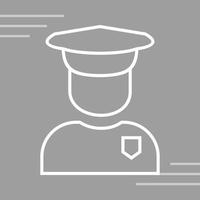 icono de vector de guardia de seguridad