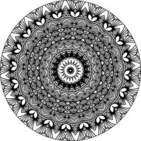 Easy mandala, simple mandalas flowers coloring page on white background. vector