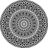 Easy mandala, simple mandalas flowers coloring page on white background. vector