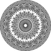 Decorative mandala with classic floral elements on white background. Seamless abstract pattern. Suitable for coloring book, wrapping paper, packaging. vector