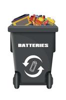 black vector dumpster for batteries