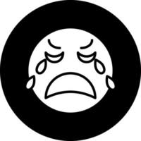 Crying Vector Icon Design