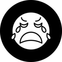 Crying Vector Icon Design