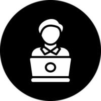 Studying Laptop Vector Icon Design