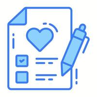An icon of wishlist in modern style, easy to use vector