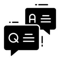 Question and answer chat bubbles vector in editable style, premium icon