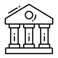 An icon of courthouse with premium quality, editable icon vector