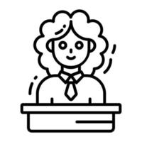 Judge vector design in trendy style, premium icon