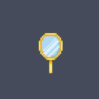 hand mirror in pixel art style vector