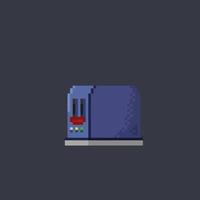 toaster machine in pixel art style vector