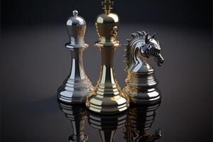 a group of chess pieces sitting on top of a table. . photo