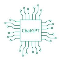 OpenAI and ChatGPT. artificial intelligence technology chatbot system helper. chat bot symbol ai. vector illustration