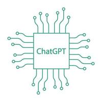 OpenAI and ChatGPT. artificial intelligence technology chatbot system helper. chat bot symbol ai. vector illustration