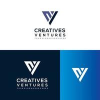 letter v logo abstract design vector